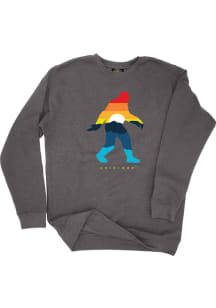 Colorado Mens Grey Mountain Sasquatch Long Sleeve Crew Sweatshirt