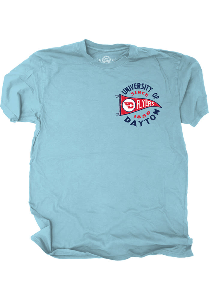 Dayton Flyers Light Blue Penant Short Sleeve T Shirt