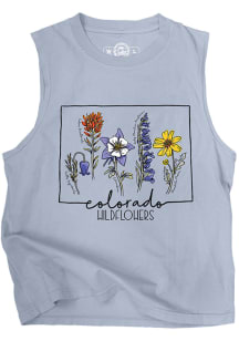 Colorado Womens Purple Colorado Wildflowers Tank Top