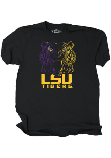 LSU Tigers Black Dramtic Mascot Washed Short Sleeve T Shirt