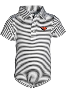 Oregon State Beavers Baby Dark Grey Carson Short Sleeve One Piece Polo