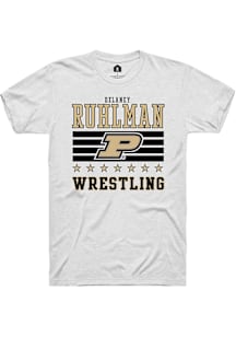 Delaney Ruhlman Purdue Boilermakers White NIL Striped Short Sleeve Player T Shirt