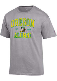 Oregon Ducks Grey Champion Est Alumni Jersey Short Sleeve T Shirt