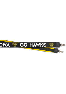 Hailey 2in Wide Iowa Hawkeyes Womens Purse Strap - Black