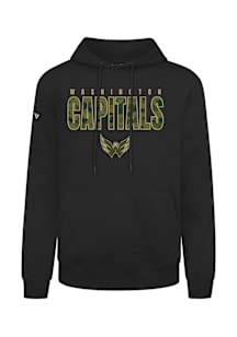 Levelwear Washington Capitals Mens Black Podium Protect Long Sleeve Hoodie