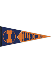 Orange Illinois Fighting Illini 12x30 Vault Premium Pennant