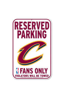 Cleveland Cavaliers 11x17 Reserved Parking Plastic Sign