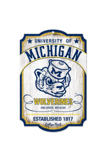 White Michigan Wolverines 11x17 Vault Sign