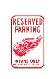 Detroit Red Wings 11x17 Reserved Parking Plastic Sign