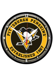 Pittsburgh Penguins 12.75 inch Round Wall Clock