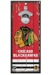 Chicago Blackhawks 5x11 inch Bottle Opener Sign