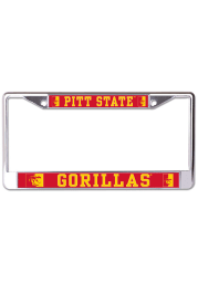 Pitt State Gorillas Metallic Printed License Frame
