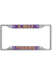 LSU Tigers Metallic Printed License Frame