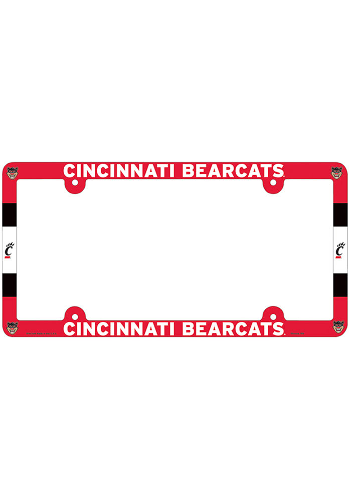 Cincinnati Bearcats Full Color Plastic License Frame