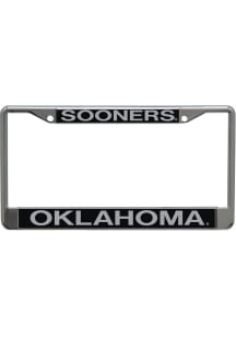 Oklahoma Sooners Inlaid Black and Silver License Frame