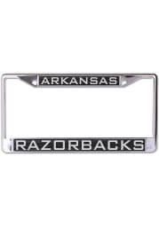 Arkansas Razorbacks Inlaid Black and Silver License Frame
