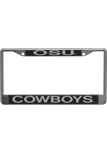 Oklahoma State Cowboys Inlaid Black and Silver License Frame