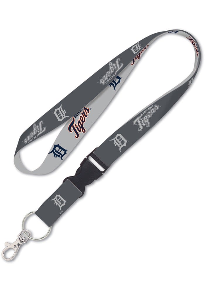 Detroit Tigers Logo Lanyard - CHARCOAL