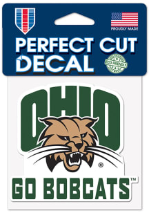 Ohio Bobcats 4x4 Color Auto Decal - Green