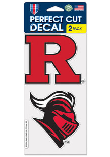 Rutgers Scarlet Knights Red  4x4 Set of 2 Decal