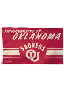 Oklahoma Sooners Vintage  Silk Screen Grommet Flag