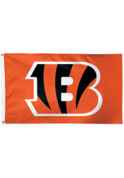 Cincinnati Bengals Basic Logo Orange Silk Screen Grommet Flag