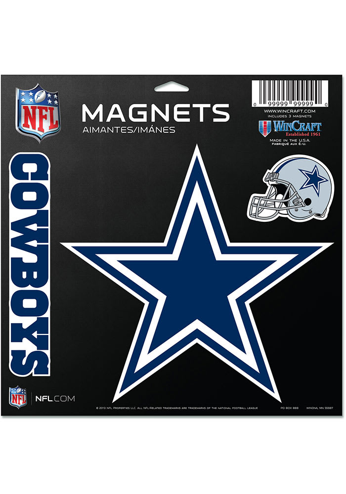 Dallas Cowboys 11x11 3pk Magnet