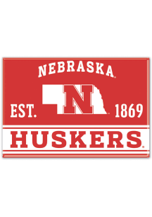 Red  Nebraska Cornhuskers 2x3 Magnet