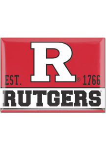 Red  Rutgers Scarlet Knights 2x3 Magnet