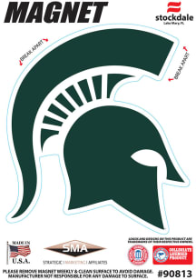 Green  Michigan State Spartans Spartans Head 3x5 Die Cut Magnet