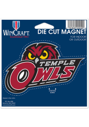 Temple Owls 4.5x6 die cut Magnet