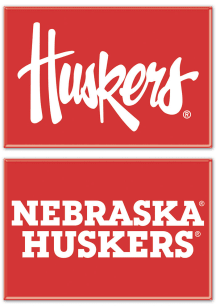 Red  Nebraska Cornhuskers 2pk 2x3 Magnet