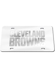 Cleveland Browns Frosted Team Name Car Accessory License Plate