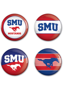 SMU Mustangs 4pk Button