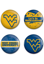 West Virginia Mountaineers 4pk Button