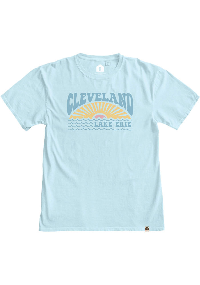 Cleveland Women's Powder Blue Lake Erie Sun Short Sleeve T-Shirt