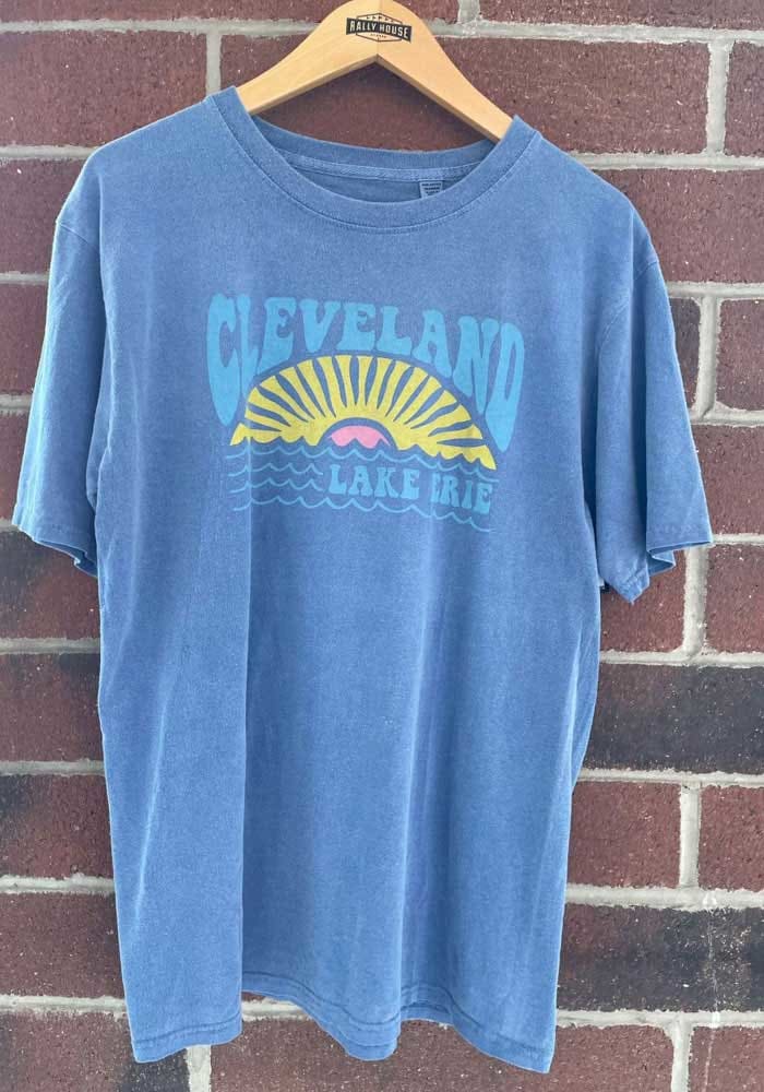 Cleveland Women's Pacific Blue Lake Erie Sun Short Sleeve T-Shirt