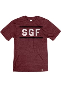 Springfield Heather Maroon SGF Block and Bars Short Sleeve T-Shirt