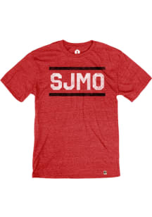 St. Joe Heather Red SJMO Block and Bars Short Sleeve T-Shirt