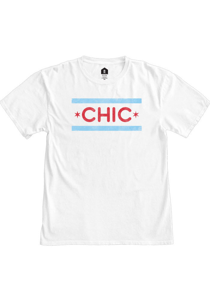 Chicago Women's Chic Flag White Short Sleeve T-Shirt