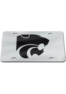 K-State Wildcats Black on Silver Car Accessory License Plate