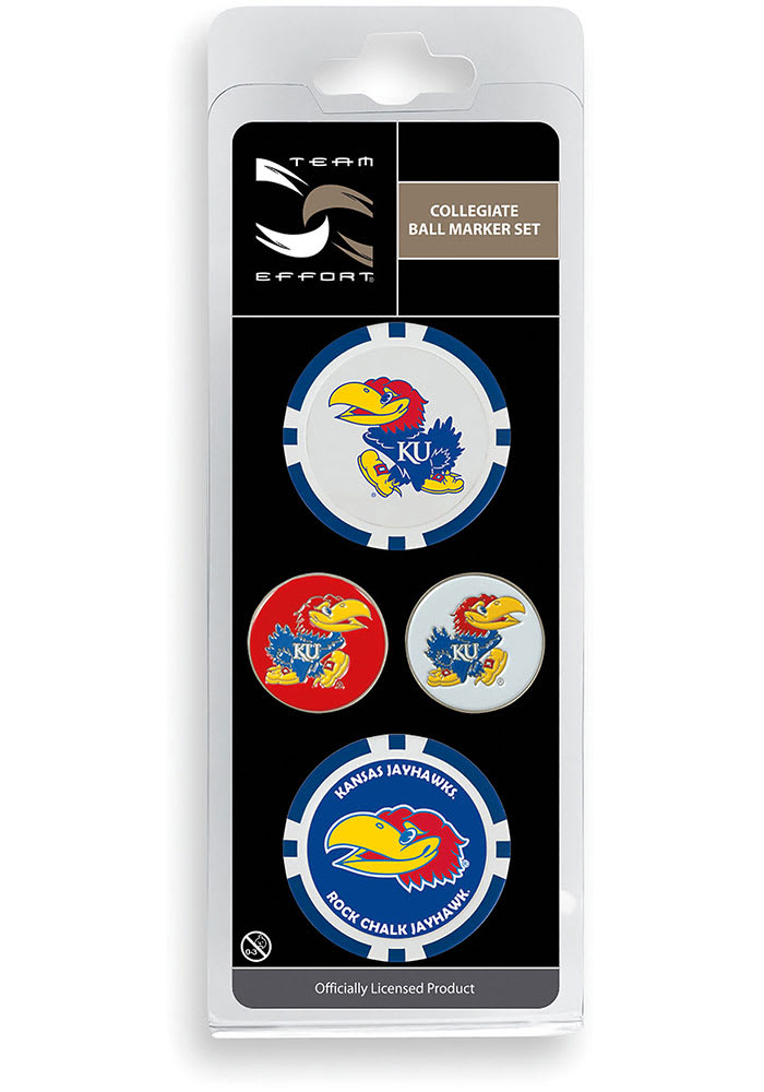 Kansas Jayhawks 4-Pack Set Golf Ball Marker
