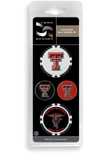 Texas Tech Red Raiders 4-Pack Set Golf Ball Marker