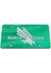 North Texas Mean Green Team Color Acrylic Car Accessory License Plate