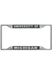 Michigan Wolverines Silver  Carbon Fiber License Frame