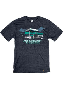 Joe's Kansas City Bar-B-Que Heather Navy Best Gas Station Short Sleeve T-Shirt
