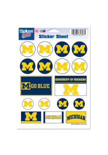 Yellow Michigan Wolverines 5x7 Stickers