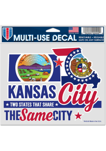 Kansas City 5x6 Auto Decal - Blue