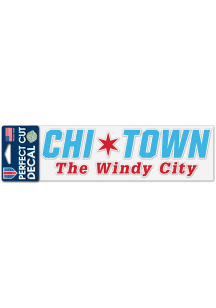 Chicago Windy City 3x10 Auto Decal - Blue