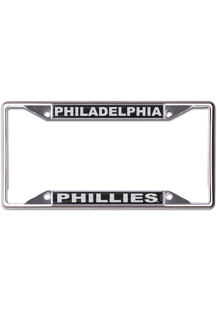 Philadelphia Phillies License Frame Phillies Black and Silver Metallic
